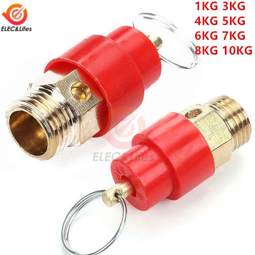 1KG 3KG 4KG 5KG 6KG 7KG 8KG 10KG Air Compressor Safety Release Relief Valve Connector Air Gas Pressure Relief Regulator 1/4''