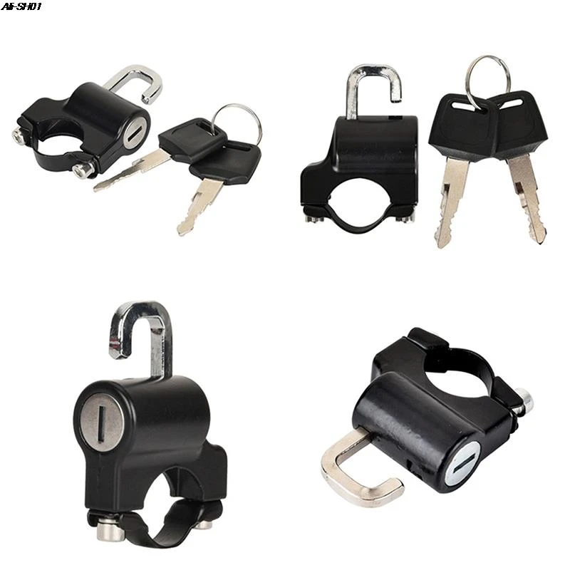 Motorcycle Universal Helmet Lock Handlebar 22-26mm Anti-theft Security Motorbike