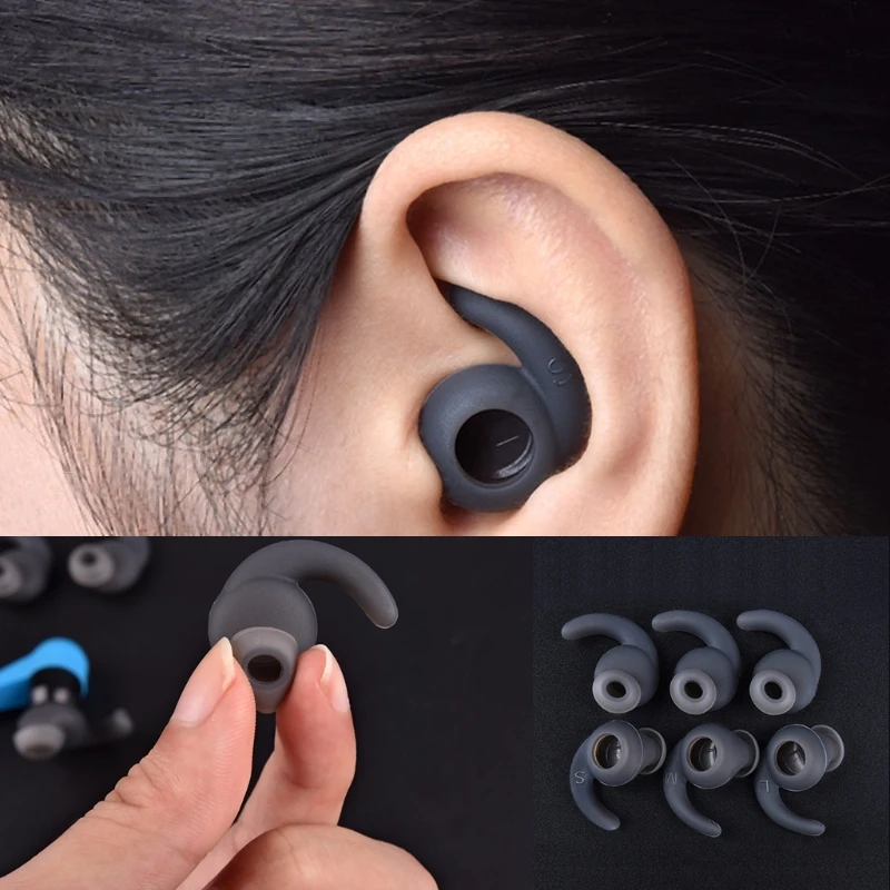 3 Pairs S/M/L Universal Silicone bluetooth In-Ear Earbuds Cover Soft Ear Hook For Sports Bluetooth Headset Earphone