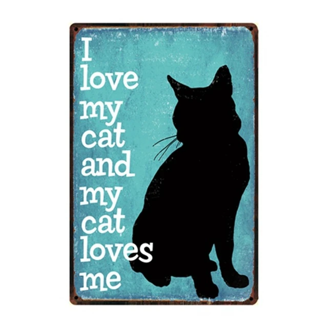 CUTE CAT Before Coffee After Poster, Cat Poster Vintage Tin Metal Sign Bar Club Cafe Garage Wall Decor Farm Decor Art 20x30CM