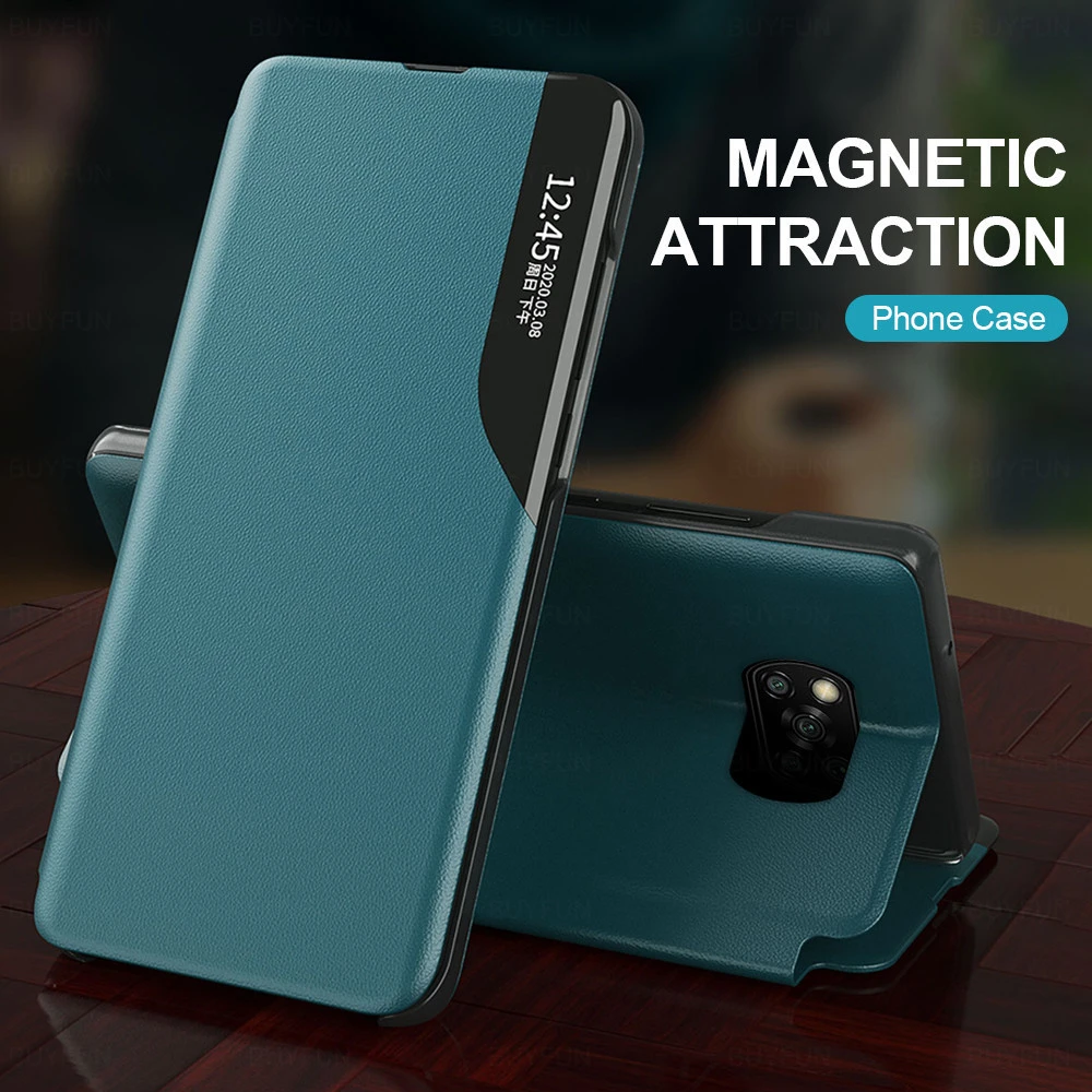 Smart Magnetic Flip Case For Xiaomi Poco X3 Pro Case PocoX3 X3Pro Xiomi Mi Pocco Pocophone X 3 nfc Stand Book Phone Cover Coque