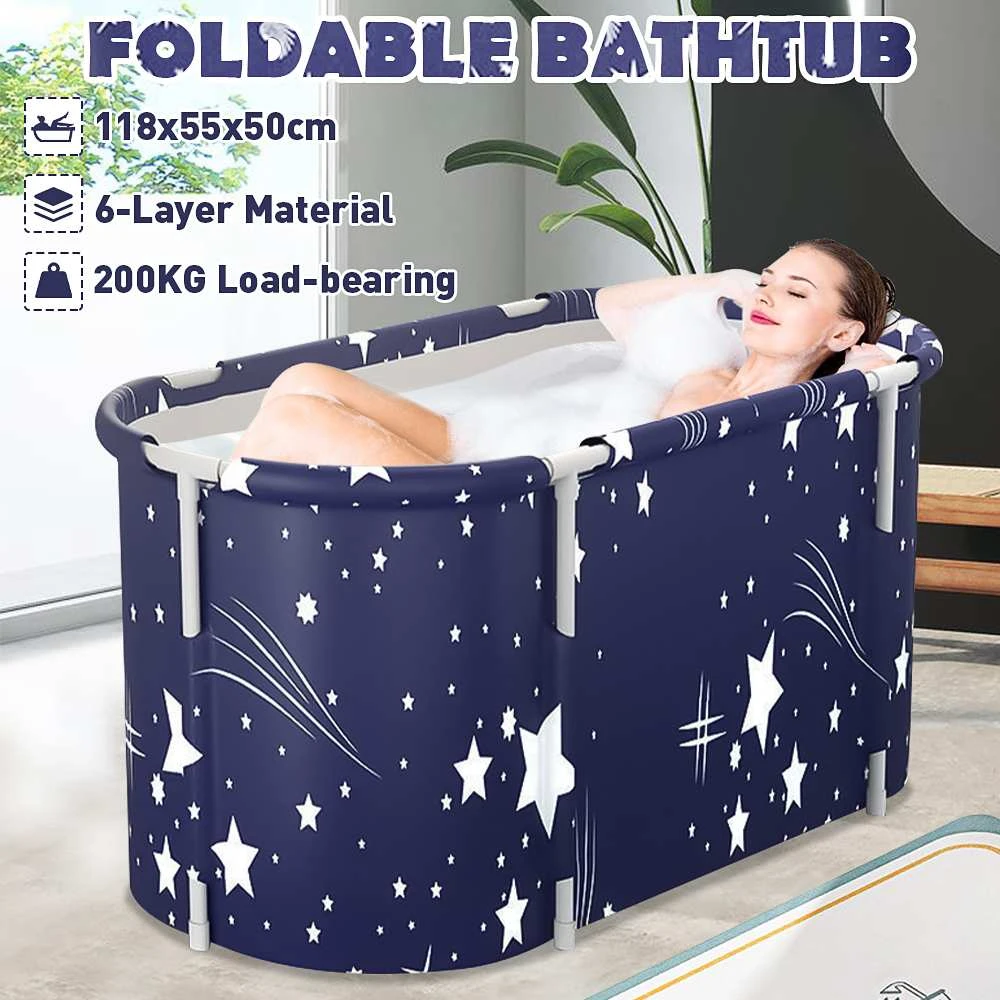 Portable Folding Bathtub for Adult Children Swimming Pool Large Plastic Bathtub Bath Bucket Insulation Bathing Bath Tub