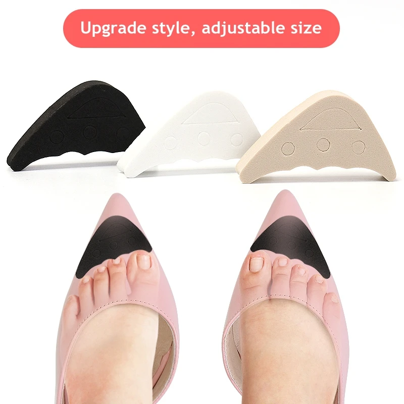 1 Pair Women High Heel Half Forefoot Insert Toe Plug Cushion Pain Relief Protector Big Shoes Toe Front Filler Adjustment