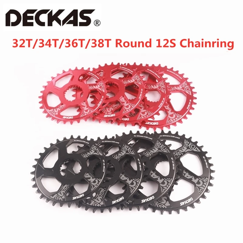 DECKAS 1X12 Speed Round Chainring For shimano M6100 M7100 M8100 M9100 Crankset MTB Bike Bicycle Center Lock 30T 32T 34T 36T