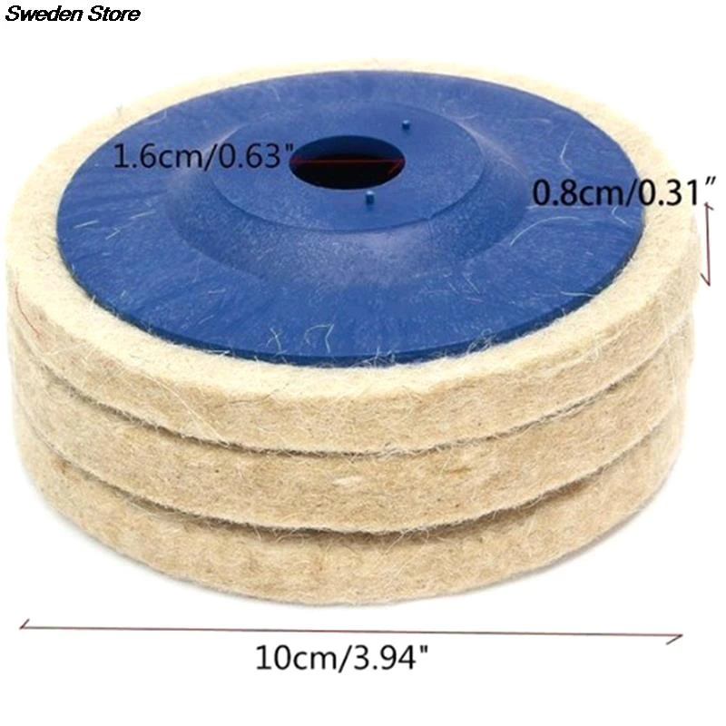 1PC X 100mm Wool Polishing Wheel Buffing Pads Angle Grinder Wheel Felt Polishing Disc Polisher