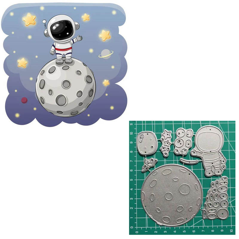 Baby Astronaut Cutting Dies Embossing Photo Album Embossing Paper Cards Making Dies Scrapbooking Nouveau 2019