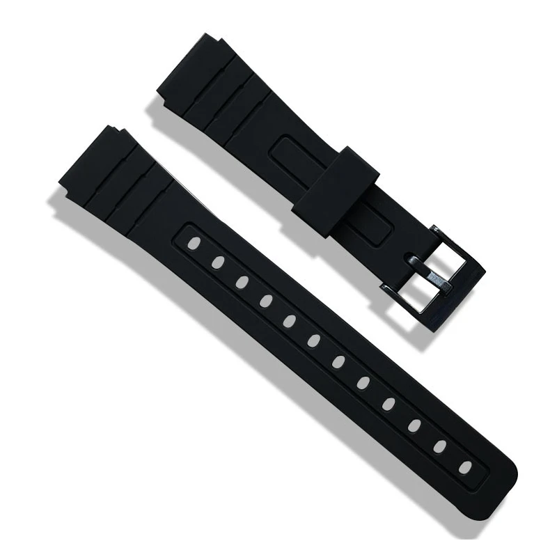 16mm 18mm 20mm Silicone Watch Strap Band Women Men Black Sport Diving Rubber Watchbands Buckle For Casio Watch Accessories