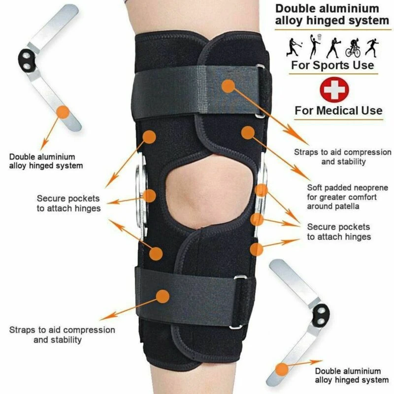 1Pc Hinged Knee Arthritis Support Guard Stabilizer Strap Wrap Sports Knee Pads Brace Adults Sport Knee Sleeve Support
