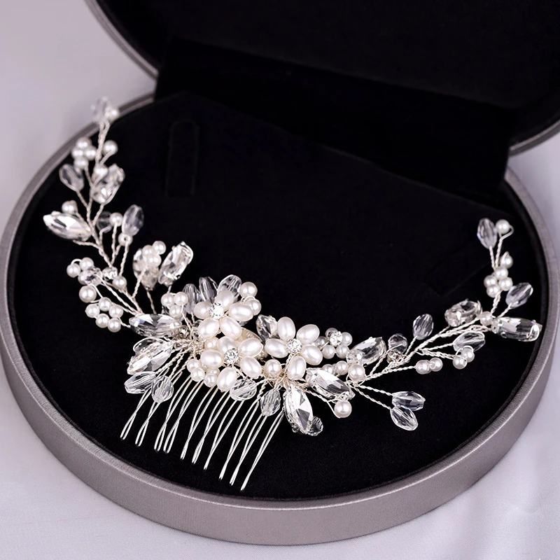 Miraculous Crystal Hair Combs Tiaras Rhinestone Pearl Bridal Hair Comb  Women Hair Jewelry Wedding Hair Accessories for Bride