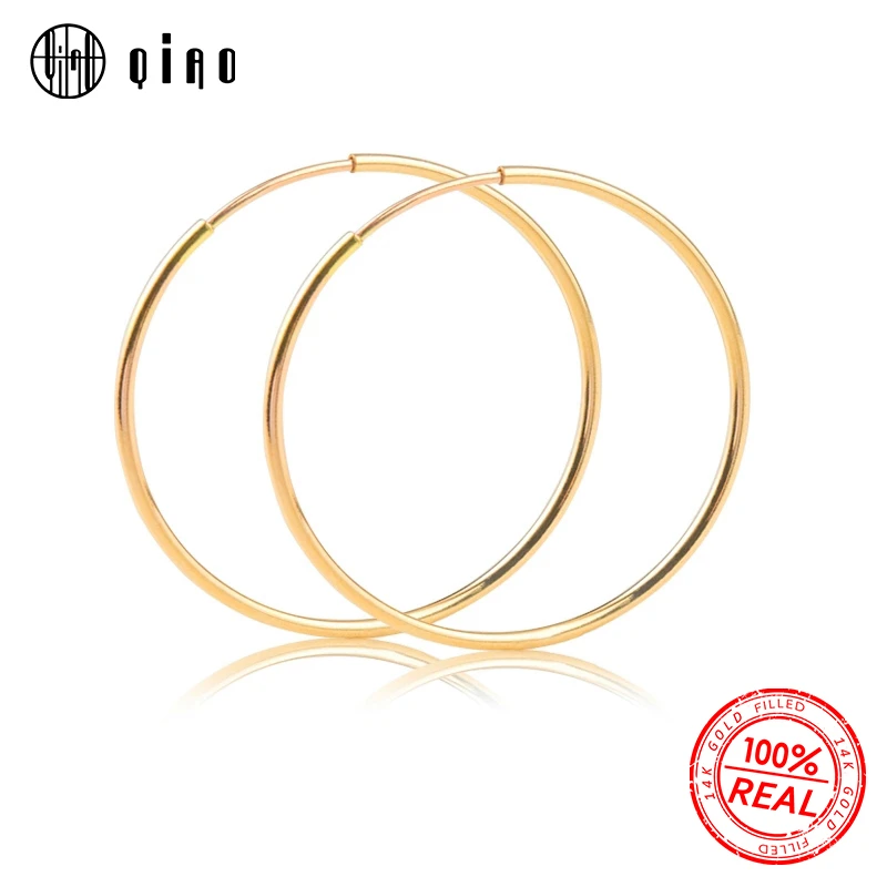 A pair Fashion 14K gold filled Ear ring earring hooks for DIY 12/14/16/20/24/30/40/50/65MM earring jewelry findings Accessories