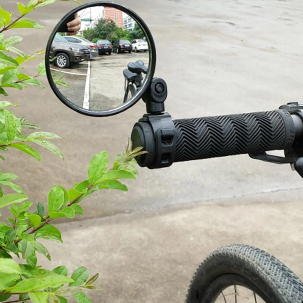 Bicycle Rearview Handlebar Mirrors Cycling Rear View MTB Bike Silicone Handle Rearview Mirror