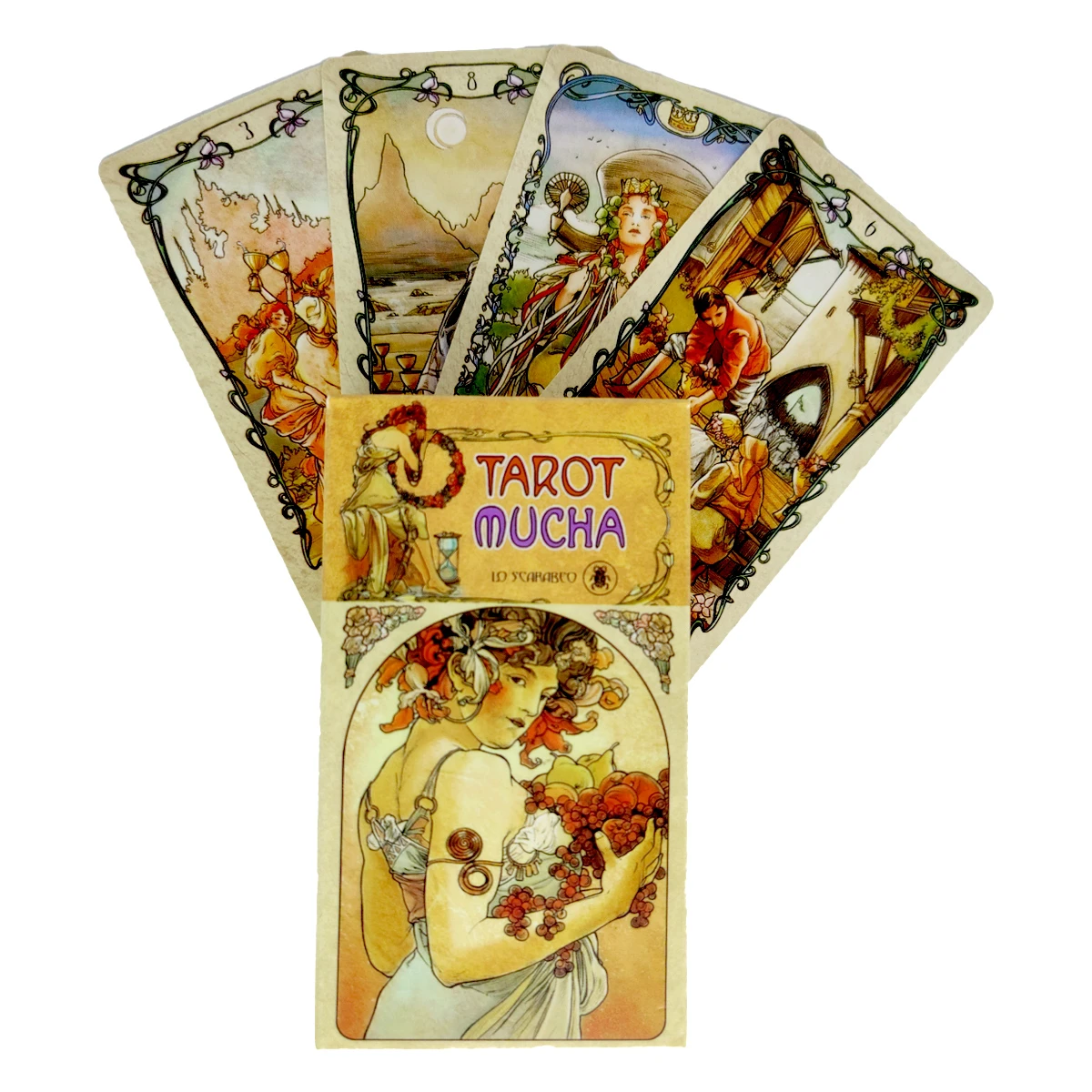 The Mucha Tarot Cards Mystical Guidance Divination Entertainment Partys Board Game Supports Wholesale 78 Sheets/Box