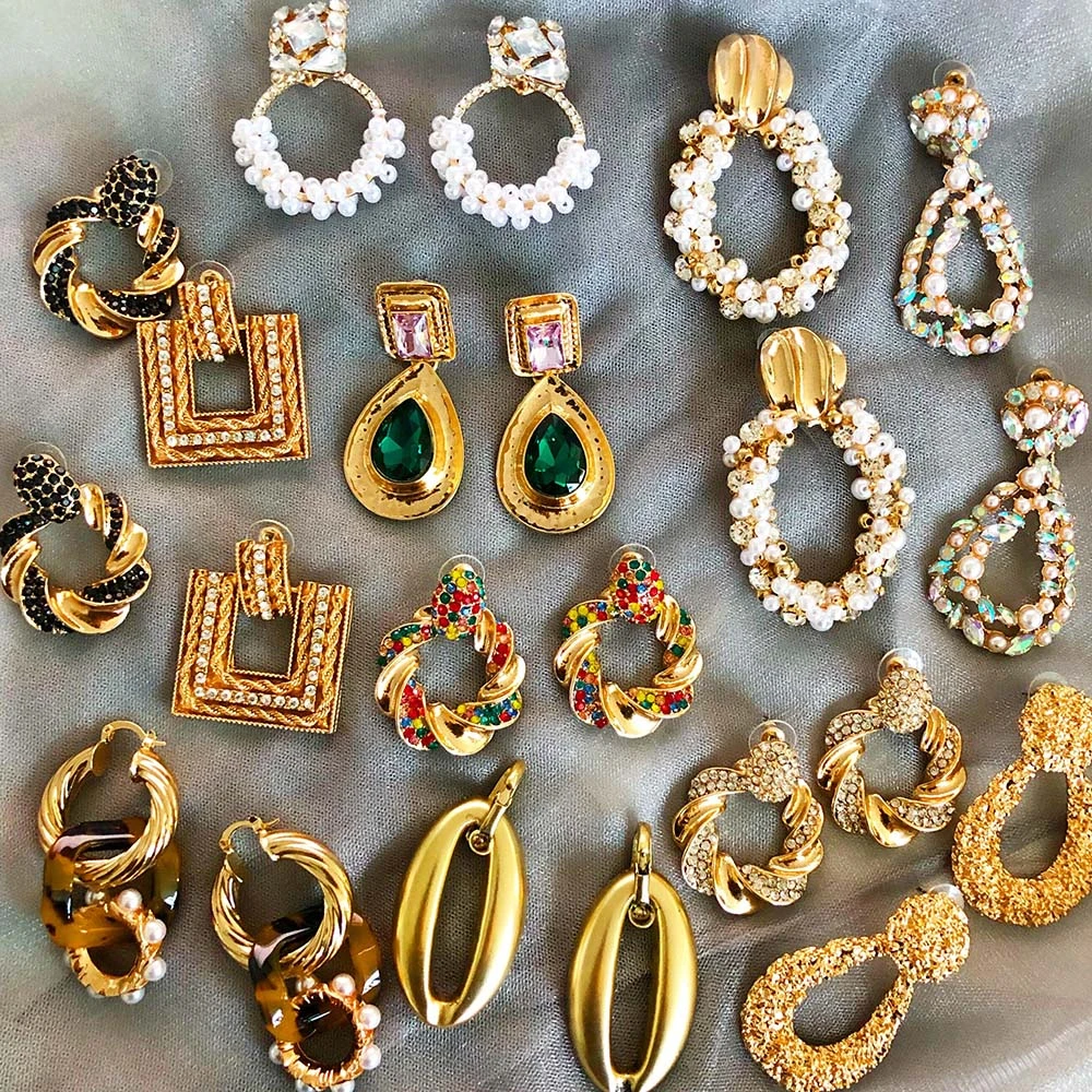 JUJIA za Jewelry Charm Drop Dangle Earrings For Women Bohemian Wedding Party Jewelry Vintage Christmas Gifts