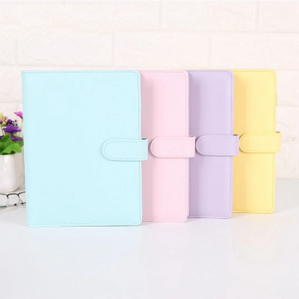 Pu Leather-proof A5 A6 Notebook Diary Schedule Schedule Diary Journal Binder Cute School Supplies Macaron Notebook Notebook