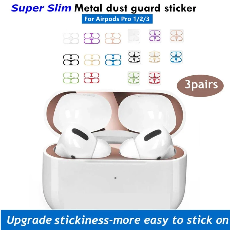 For Apple airpods Pro 1 2 metal dust guard sticker dirt cleaner dust proof film for air pods pro 1 2 case earphone  accessories