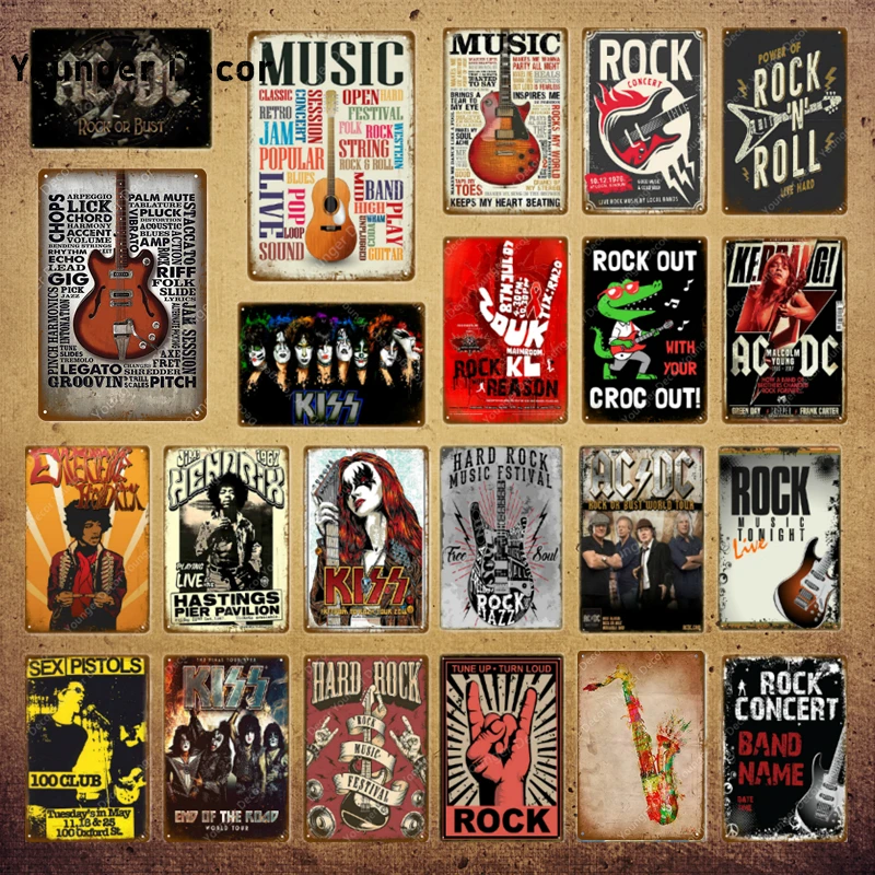 Calssic Retro Jam Blues Pop Tin Signs Music Vintage Metal Plaque Fstival Rock Jazz Wall Art Poster For Bar Pub Club Decor YI-133