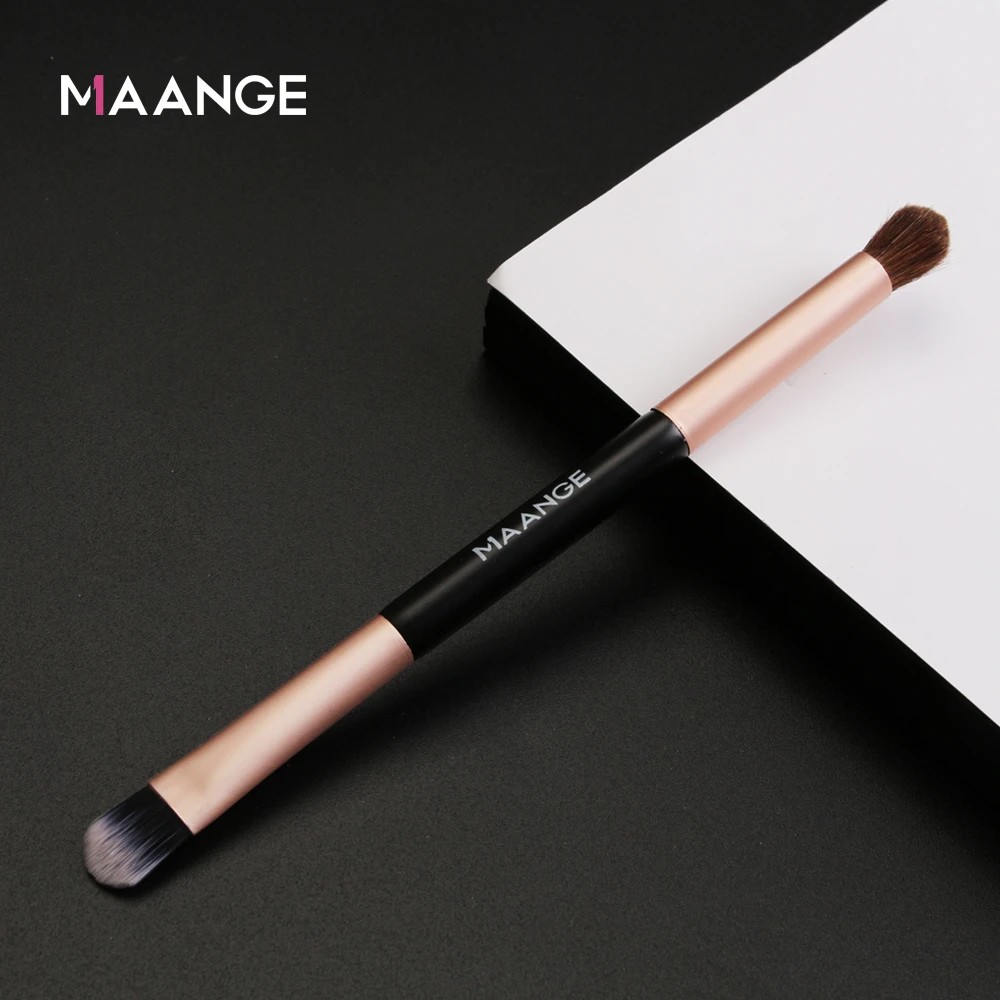 MAANGE 1pcs Multifunctional Double head Eye shadow Brush Double-end Foundation Powder Eyeshadow Brush Tool two head makeup brush