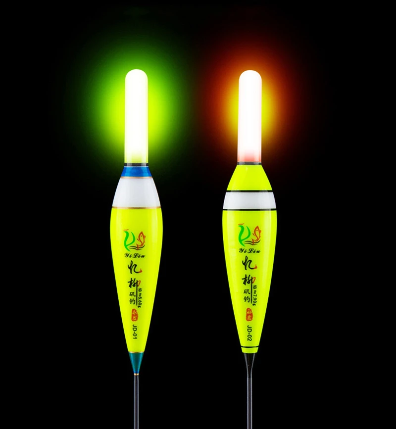 1pcs  Balsa Wood Glow Fishing Float LED Electric Float Light Fishing Tackle Luminous Electronic Float  B314
