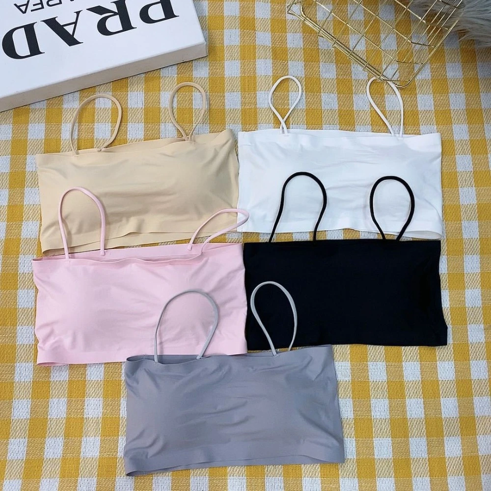 Women Sling Tube Top Sexy Bra Top Breathable Chest Pad Wearing Underwear strapless blouse tube top bandeau top 2020