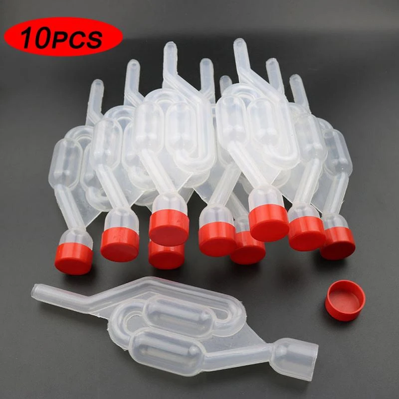 5/10 Pcs Water Sealed Valves Home Brew Beer Wine Fermentation Airlock Sealed Check Valve Plastic Eco Friendly Water Seal Exhaust