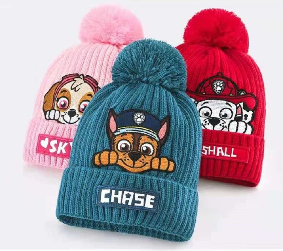 3 Style Anime Paw patrol Hot Game Knitted hat Cap Model Game Hip Hop Hat Keep Warm Gift Toys