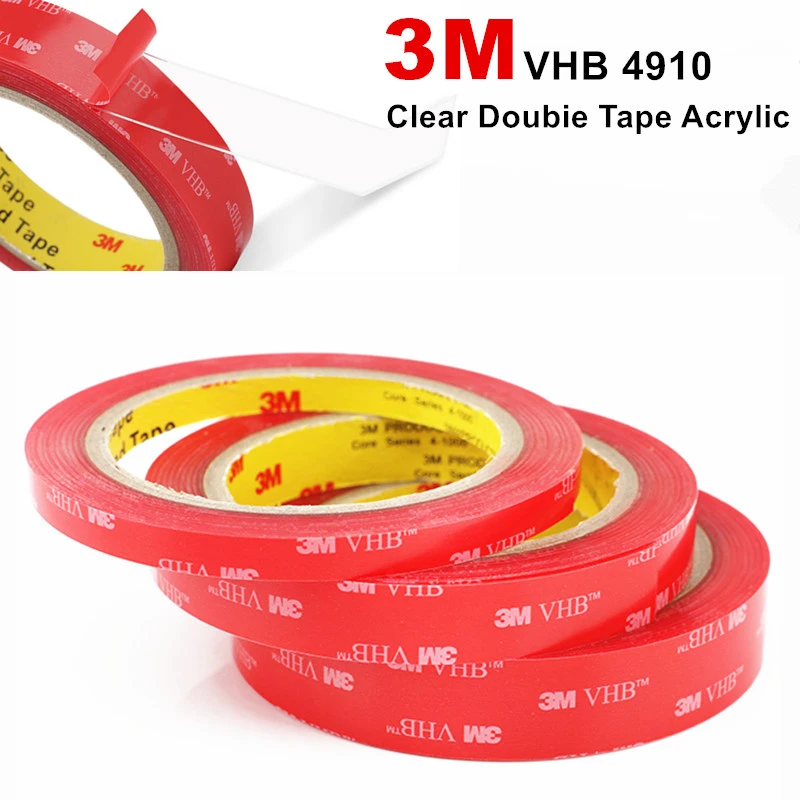 3M 4910 high temperature transparent acrylic foam tape ,Clear VHB Acrylic Foam Tape 1.0MM Thick For Car /office/Home decoratron