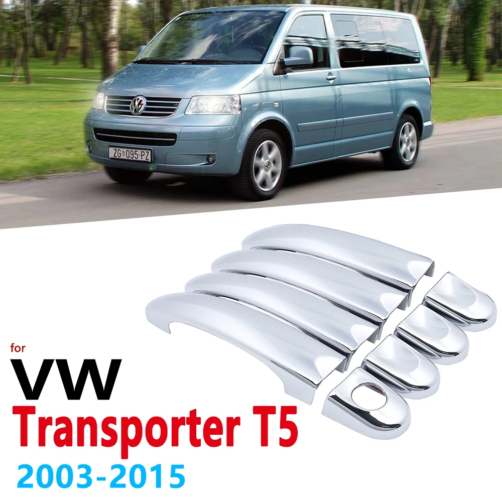 Chrome Handles Cover for Volkswagen VW Transporter T5 2003~2015 Multivan California Caravelle Car Accessories Stickers 2005 2010