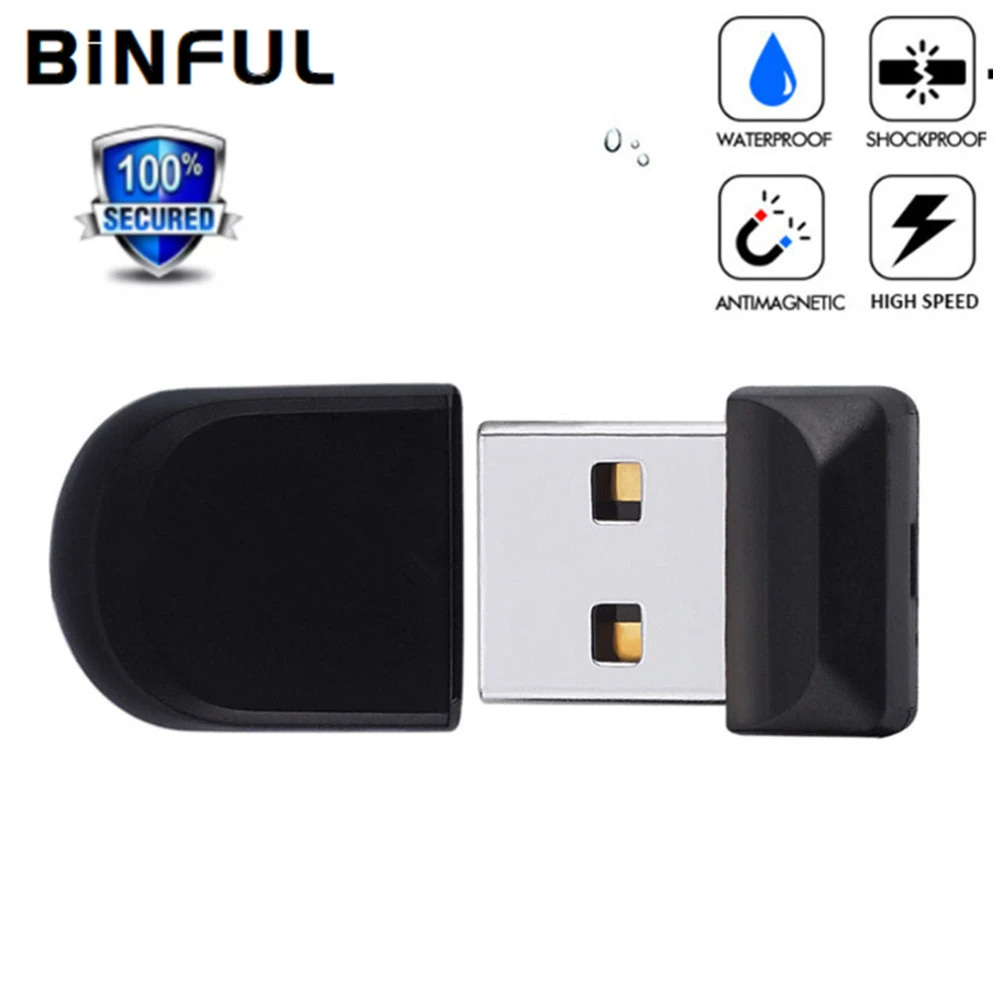 BiNFUL Super Mini Usb Flash Drive USB 2.0 Pen Drive Flash Memory Stick 4G 8G 16GB Flash Memory Card 32GB 64GB Pendrive Best Gift