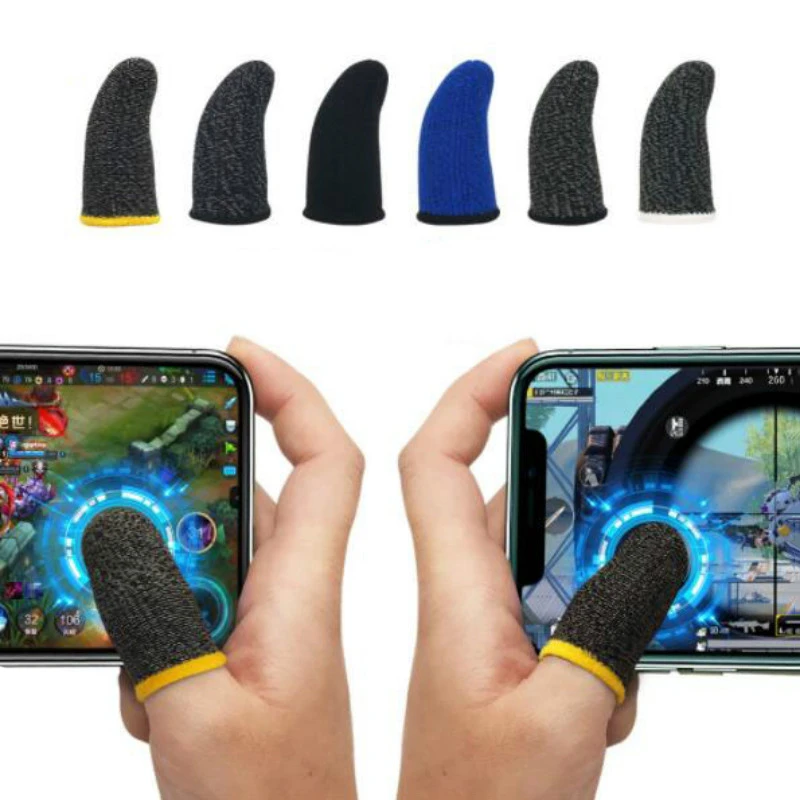 18-Pin 20pcs Finger Cover Game Control for PUBG Sweat Proof Non-Scratch Sensitive Touch Screen Gaming Finger Thumb Sleeve Gloves