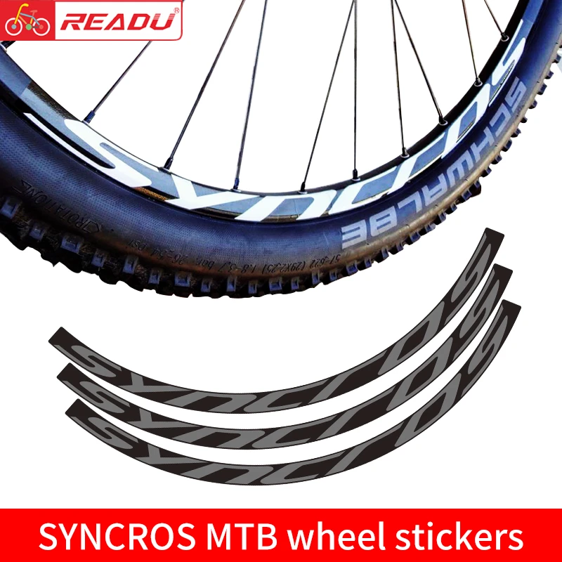 Mountain bike SYNCROS wheel set sticker mtb bicycle decals 27.5inch and 29inch