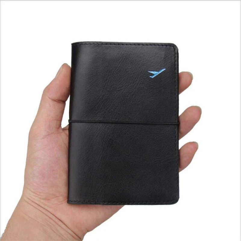 PU Leather Passport Cover Men Travel Wallet Credit Card Holder Cover Russian Driver License Wallet Document Case