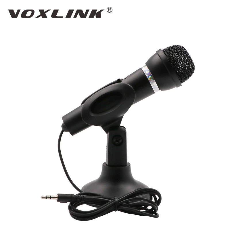 VOXLINK Microphone 3.5mm Home Stereo MIC Desktop Stand for PC YouTube Video Skype Chatting Gaming Podcast Recording microphone