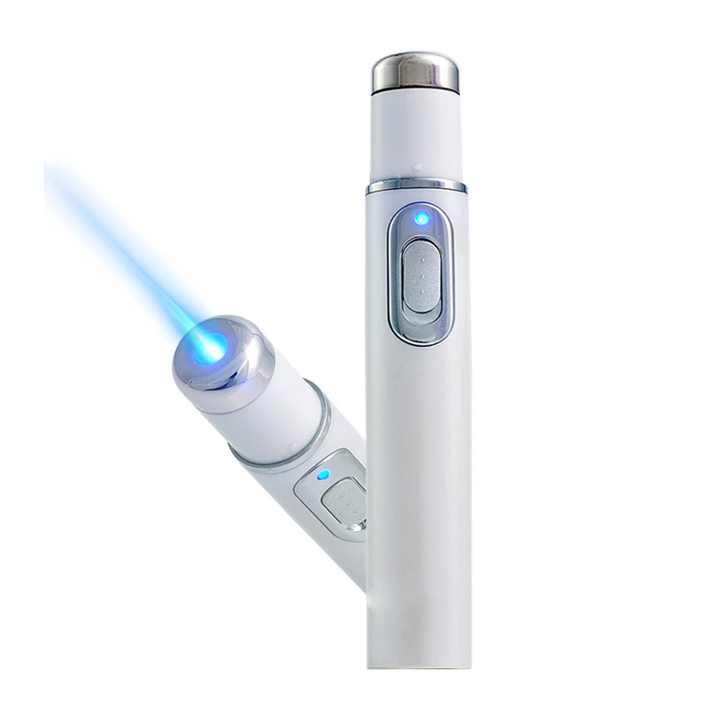 Acne Laser Pen Portable Wrinkle Removal Machine Durable Soft Scar Remover Device Blue Light Therapy Pen Massage Relax KD-7910