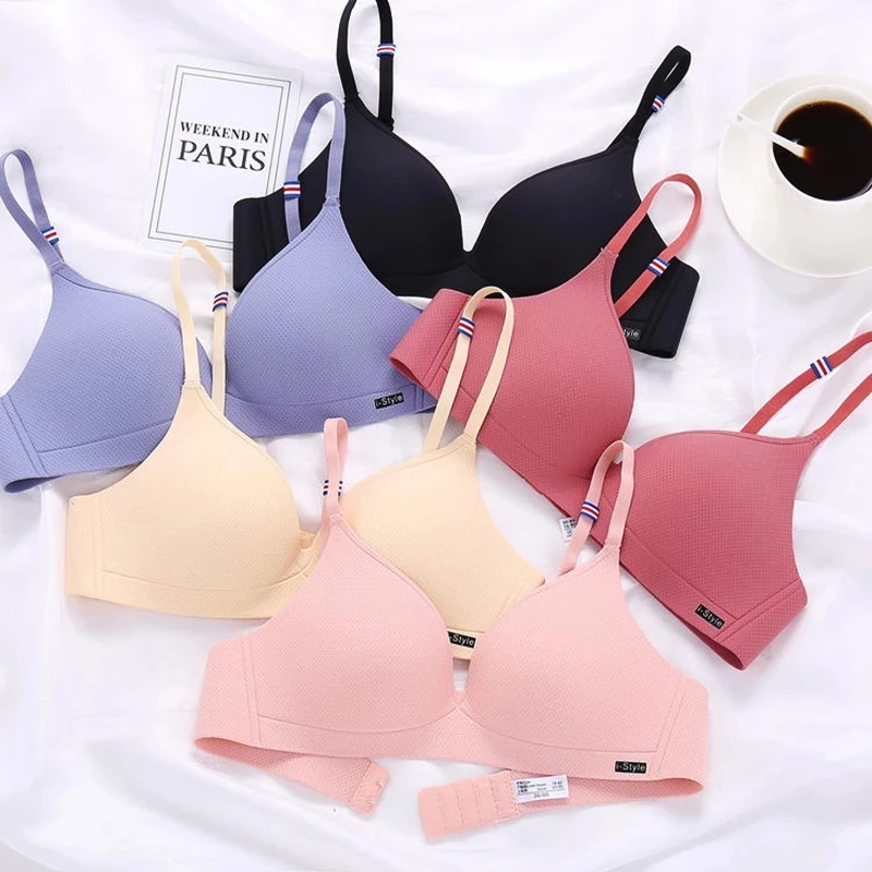 Seamless Bra Women Brassiere Bralette Sexy Breathable Female Solid Color Lingerie Ultra-thin Wireless Bras for Girl AB Small Cup