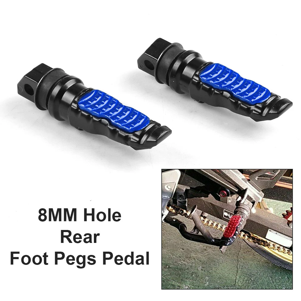 Universal 2pcs Motorcycle Rear Passenger Foot Pegs Pedals Footrest Scooter Foot-Peg Motorbike Pedal Modification Aluminum