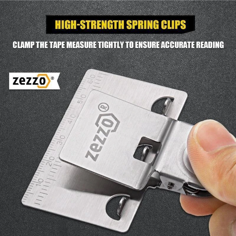 Zezzo® Measuring Tape Clip Stainless Steel Miter Track Tape Measure Metric Scale Ruler Rust-Proof Durable And Wear-Resistan Rule