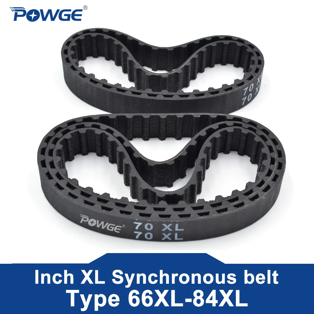 POWGE Inch XL Timing Synchronous belt 66XL/68XL/70XL/72XL/74XL/76XL/78XL/80XL/82XL/84XL Width 6.4mm/7.9mm/9.4mm/12.7mm Rubber