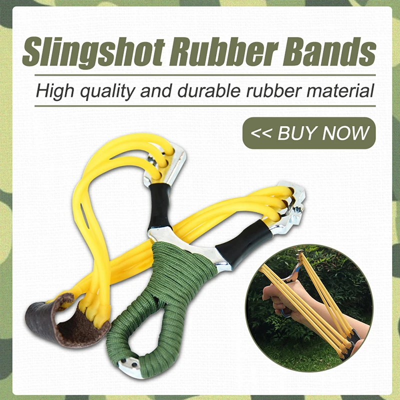 Elastic Slingshot Rubber Bands Powerful Resilient Rubber for Slingshot Catapult Replacement  Accessory Outdoor Hunting Equipment