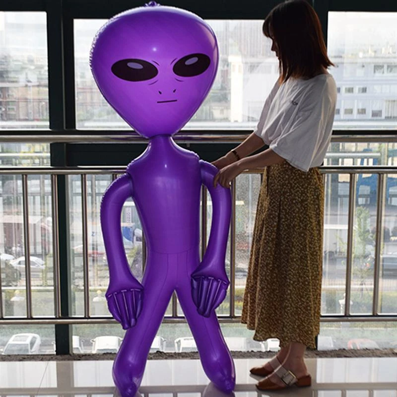 1pc PVC Inflatable Alien Model Movable Props Halloween Style Model Party Supplies Inflatable Model for Festival Bar Halloween