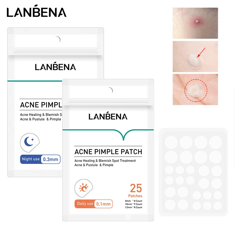 25pcs/28pcs Day 0.1mm+ Night 0.3mm Tea Tree Extract Acne Removal Pimple Patch Invisible Stickers Acne Pimple Removal