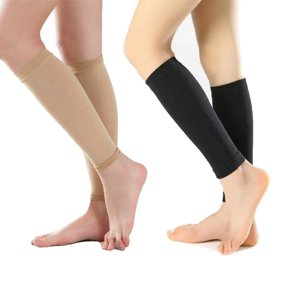 1 Pair Autumn Winter Women Men Support Leg Shin Socks Varicose Veins Calf Sleeve Compression Brace Wrap leg Shaping
