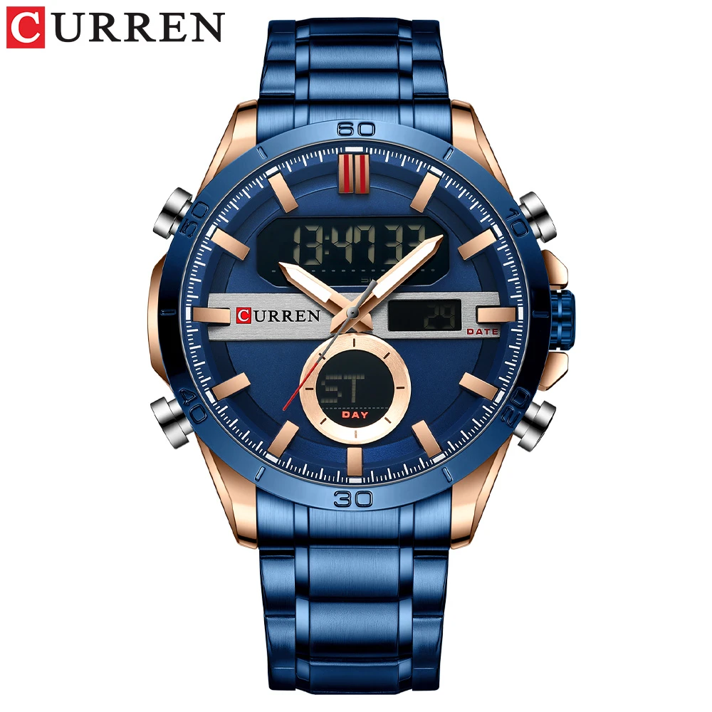 CURREN Stainless steel Men's Watches Simple Quartz Wristwatch Military Army Clock Male Relogio Masculino
