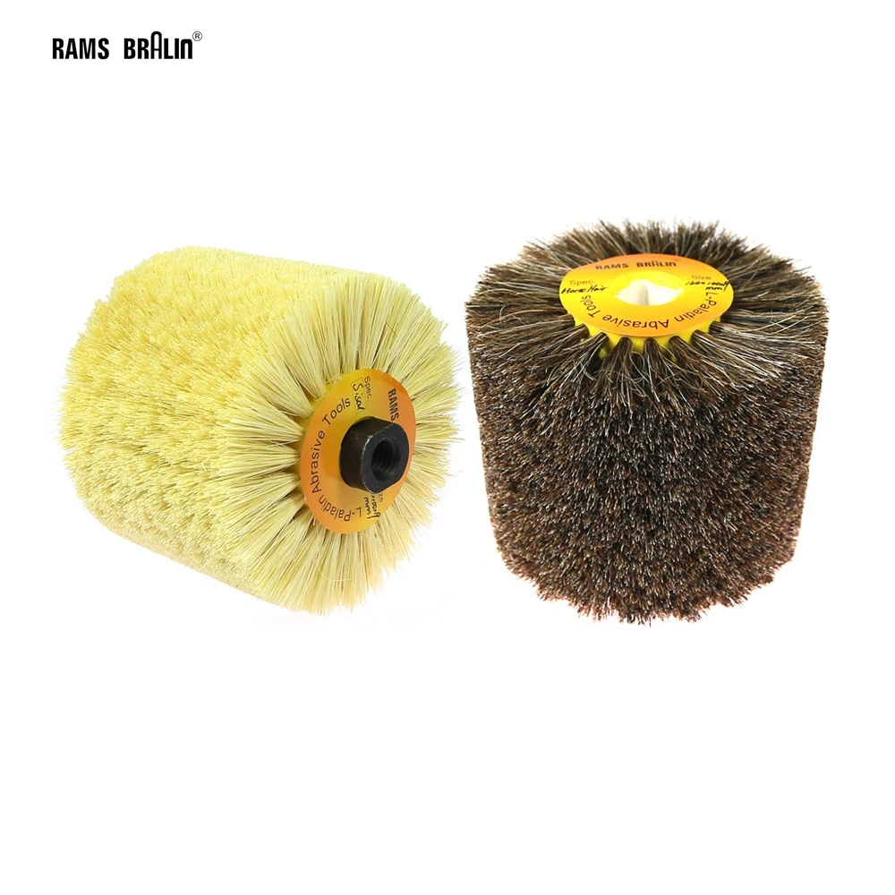 1 pcs 120*100*19mm Sisal Bristle Polishing Waxing Wheel Brush for Annatto Rosewood Furniture Surface Mirror Finish