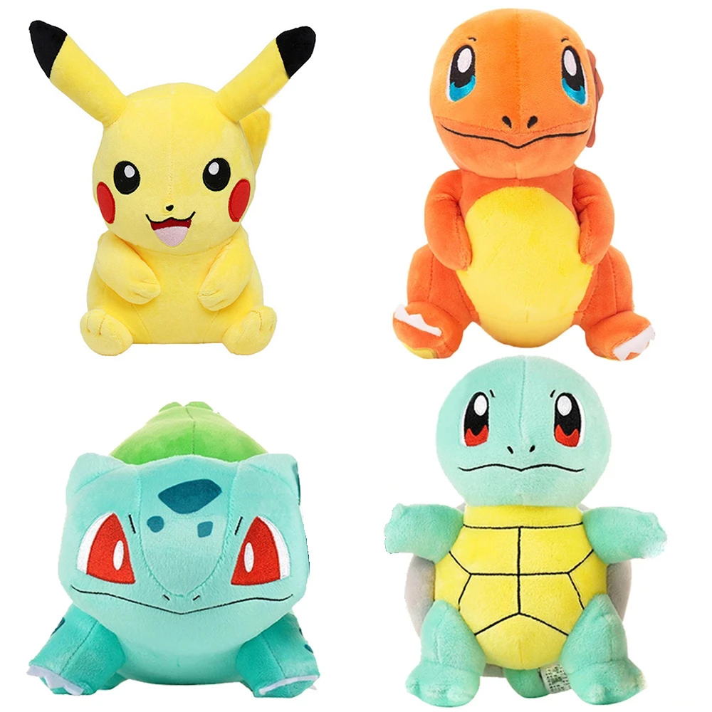 Charmander Squirtle Pikachued Bulbasaur Jigglypuff Lapras Eevee anime pokemon stuffed toy Peluche plush doll Gift For kid