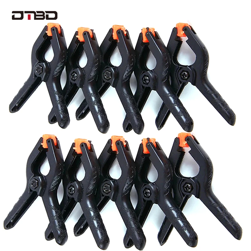 DTBD 10Pcs/Set Portable Plastic Nylon Toggle Clamps DIY Hand Tools For Woodworking Spring Clip Photo Studio Background Clamp