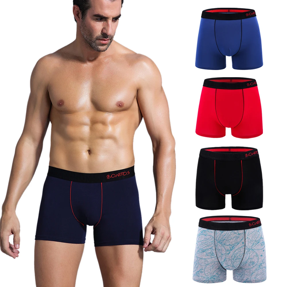 Dark Blue Man Underwear Sexy Boxers Cotton For Men's Panties Fashion Gay Boxershorts Male Shorts Underpants Mens Boxer Wholesale