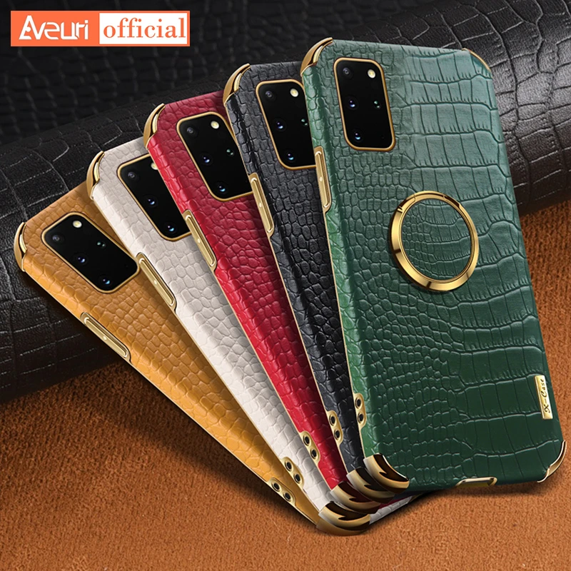 Leather Phone Case For Samsung Galaxy S20 FE S10 S21 Plus Note 20 Ultra 10 Lite A50 A70 A41 A51 A71 A52 A72 Crocodile Cover Case