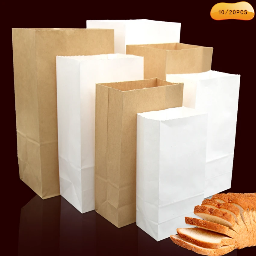 Fine kraft paper bag gift bag wedding candy recyclable takeaway bag baking bag environmentally friendly dry packaging paper bag