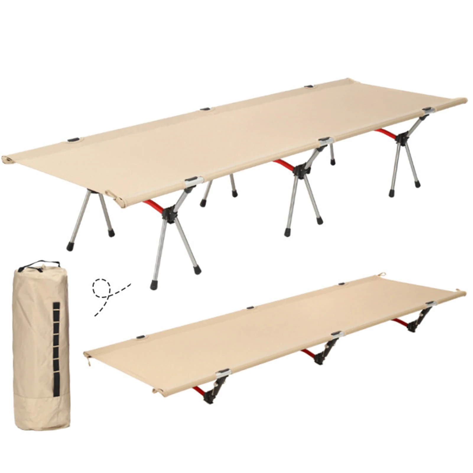 Outdoor Portable Folding Camp Cot Camping Equipment Sleeping Bed 캠핑용품 for Camping Picnic Hiking Backpacking