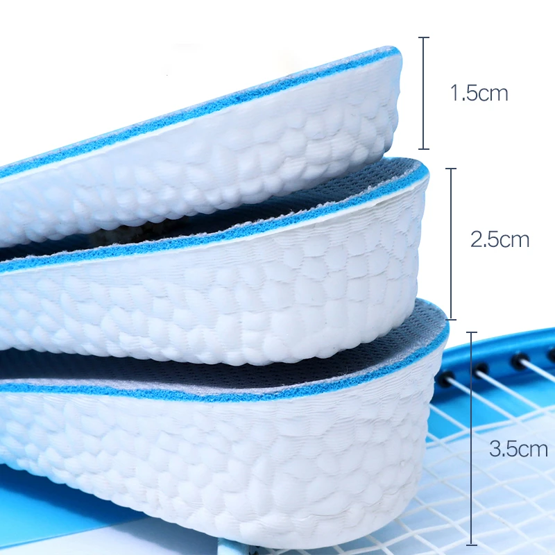High-Elastic Increase height Insoles breathable sport sole pad PU material height increase insoles for men or women